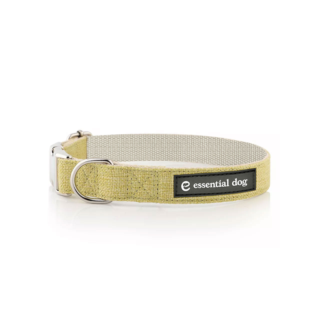 green hemp dog collar-3