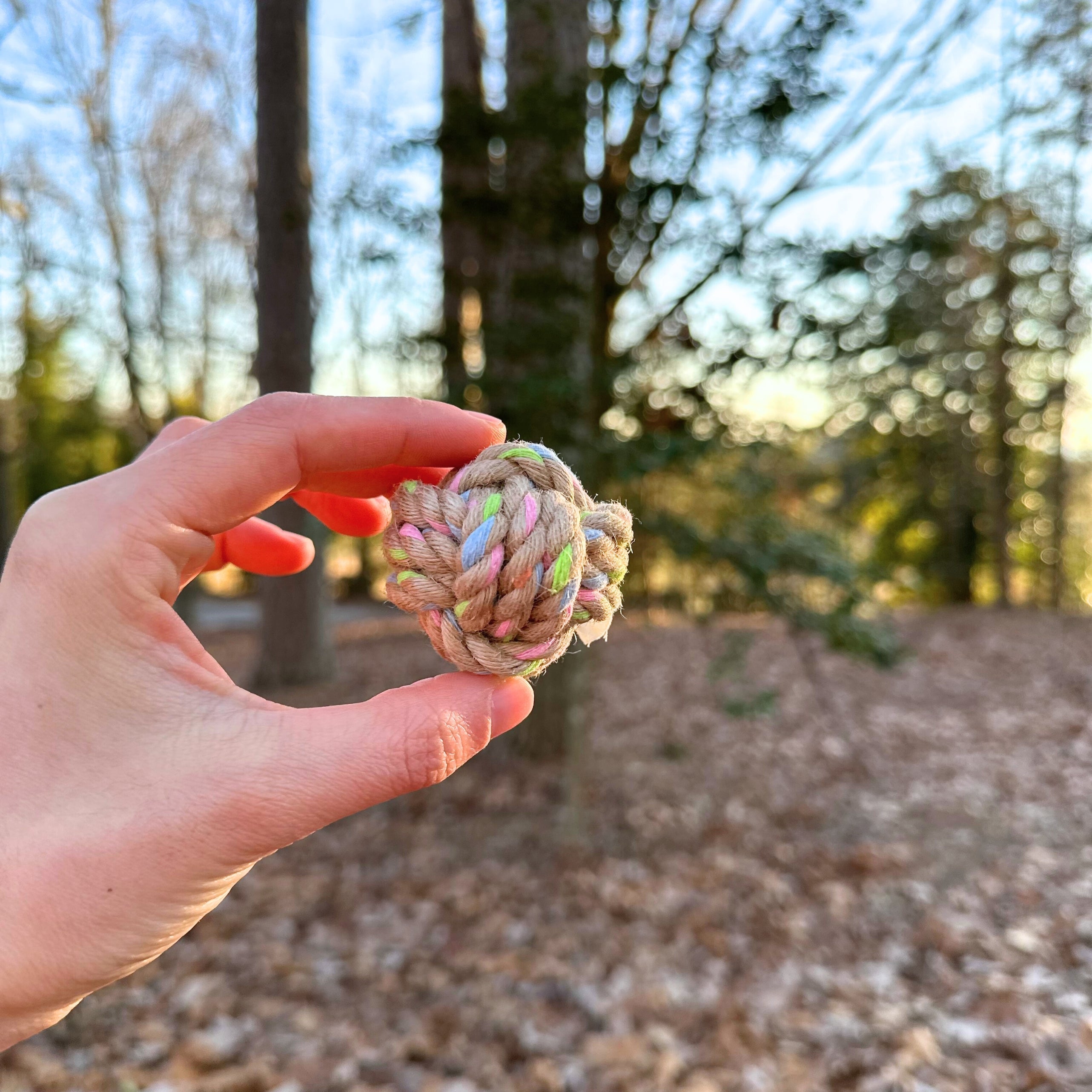 Rainbow Hemp Knot Ball-4