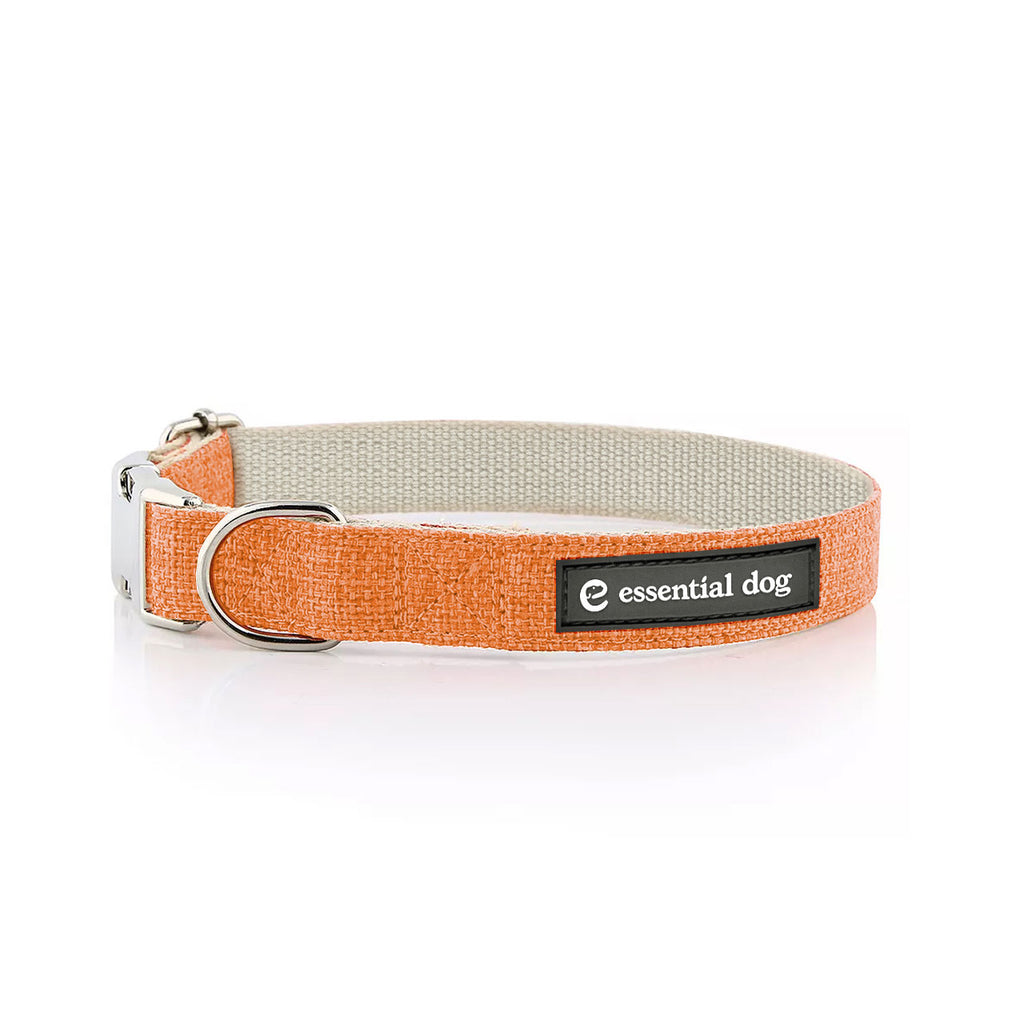 hemp dog collar orange-0