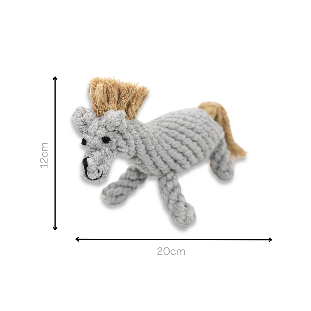 Serene the Gray Horse Rope Toy-3