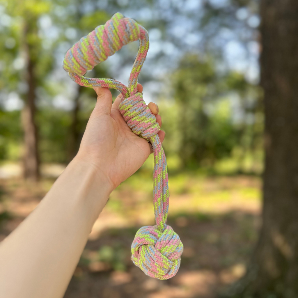 Rainbow Hemp Tug Toy | Monkey Fist-2