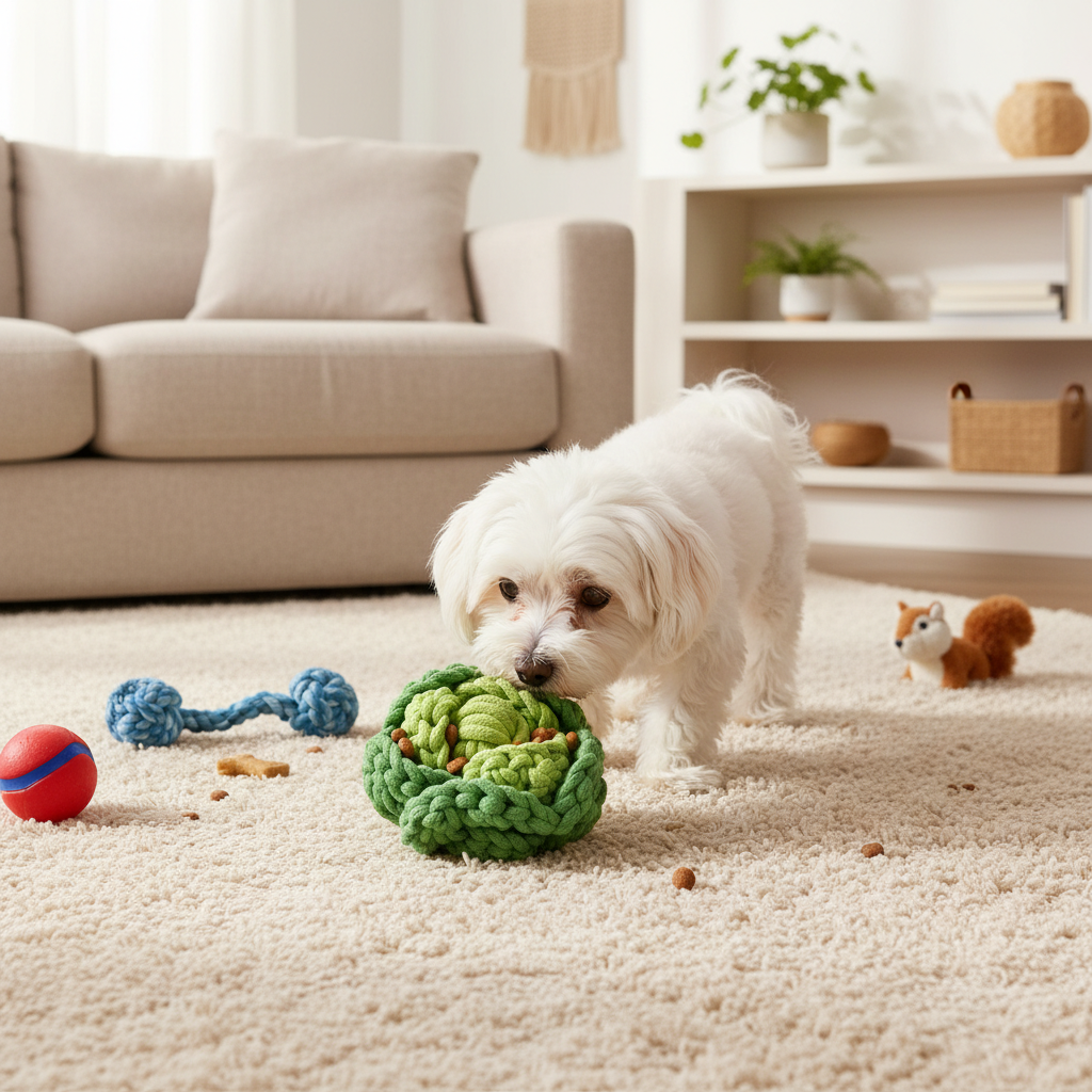 Handcrafted Cabbage Snuffle Pet Toy | Sustainable-3