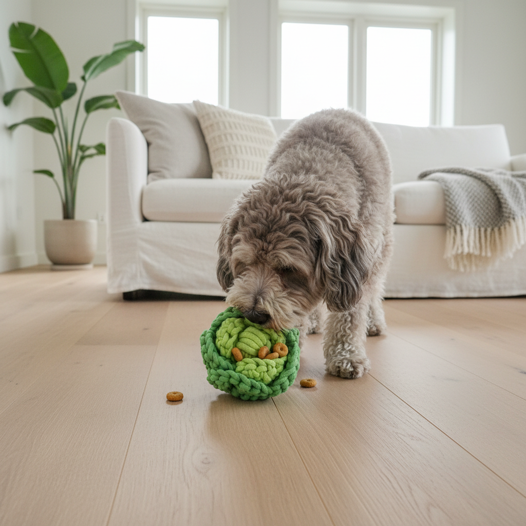 Handcrafted Cabbage Snuffle Pet Toy | Sustainable-2