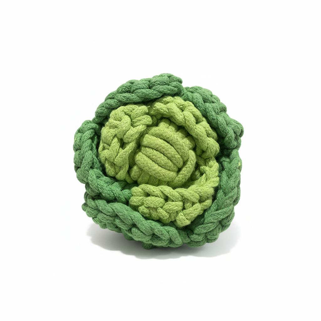 Handcrafted Cabbage Snuffle Pet Toy | Sustainable-0