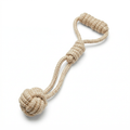 Forest Knot Hemp Rope Tug Toy with Handle-0